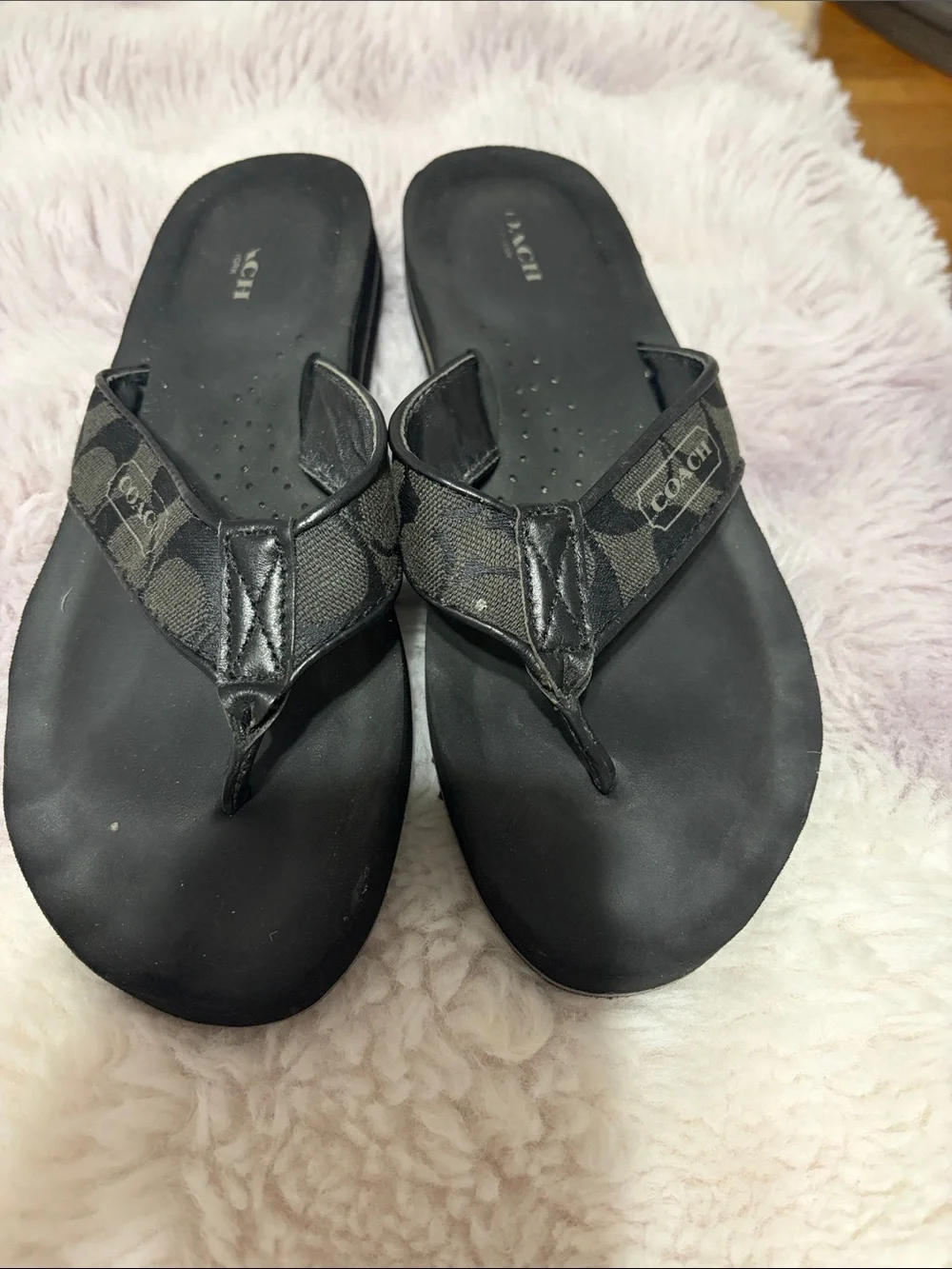🖤 COACH PRE-LOVED FLIP FLOPS SIZE 7.5 🖤